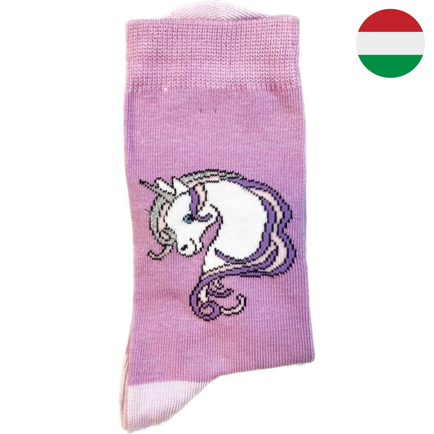 Unikornisfejes gyerekzokni