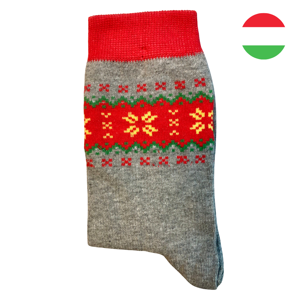 Karácsonyi norvég mintás bokazokni