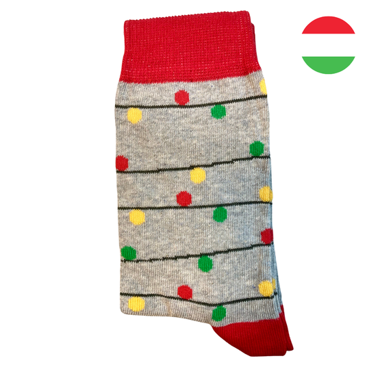 Karácsonyi fényfűzéres bokazokni