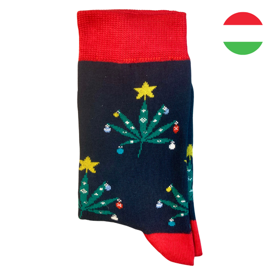 Karácsonyi fenyőágas bokazokni