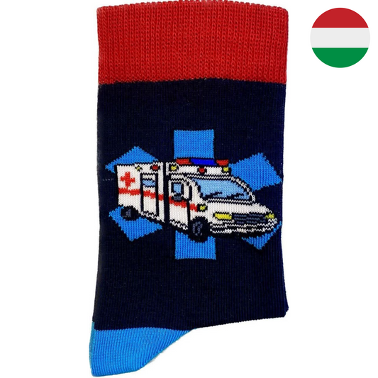 Mentőautós gyerekzokni