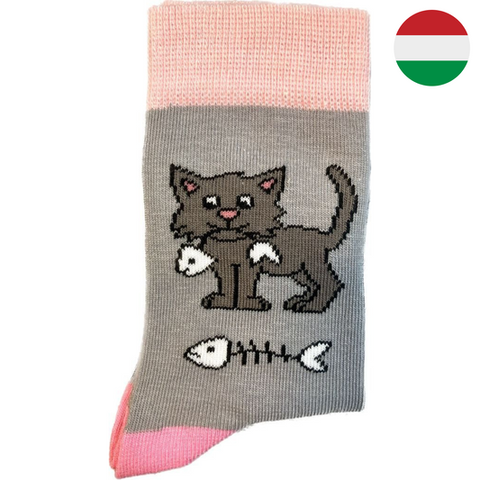 Éhes cicás gyerekzokni