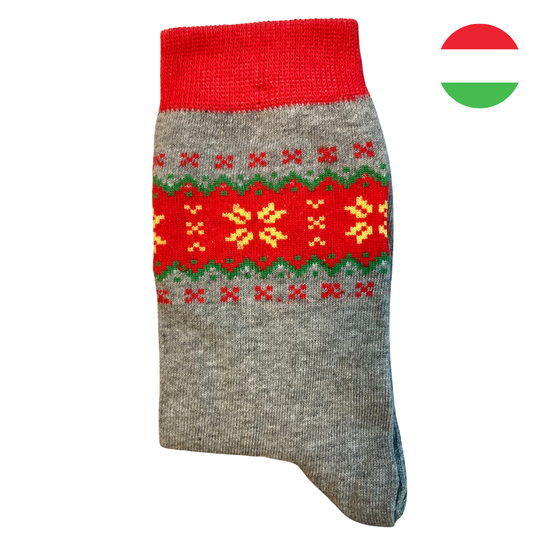 Karácsonyi norvég mintás bokazokni